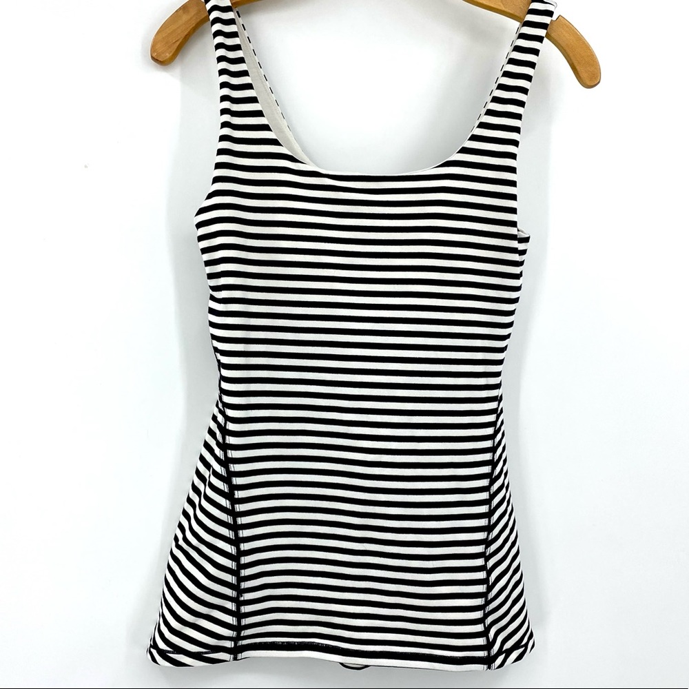 πSALEπ Lululemon Black/White Striped Amala Tank - Picture 5 of 15